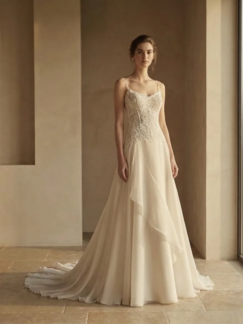 Vestido de novia Champ de Atteso